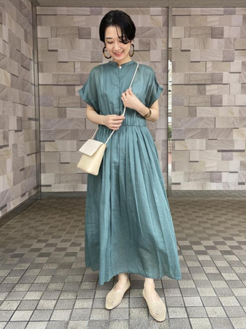 ａｄａｍ ｅｔ ｒｏｐｅ アダム エ ロペのコーディネート コットンシルクタックワンピース ルミネ 通販 アイルミネ I Lumine