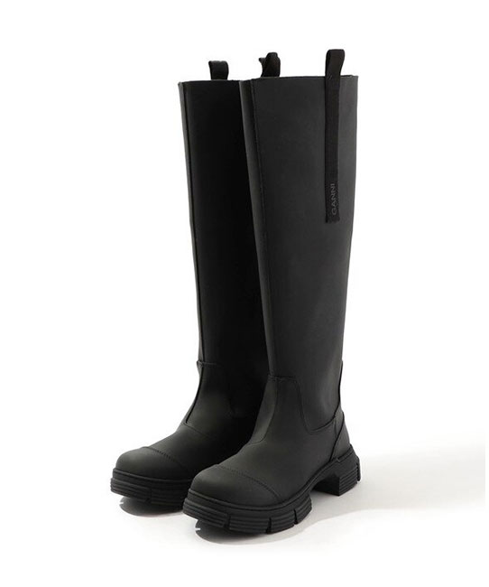 GANNI Recycled Rubber ロングブーツ