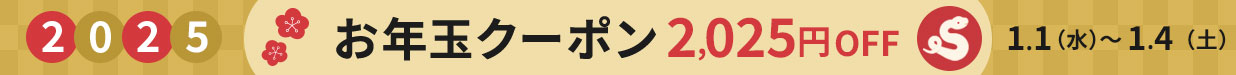 【2,025円OFF】お年玉クーポンプレゼント！