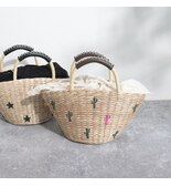 【PreOrder】モチーフ刺繍ペーパーカゴバッグ