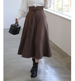 【RayCassin】配色ステッチウーリッシュスカート
