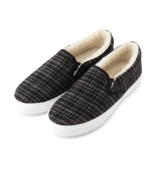 【店舗限定】モコモコチェックスリッポン/AE W Slip On CHK