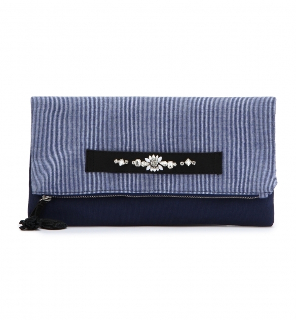 ストライプクラッチバック/AEFC BJ CMB CLT