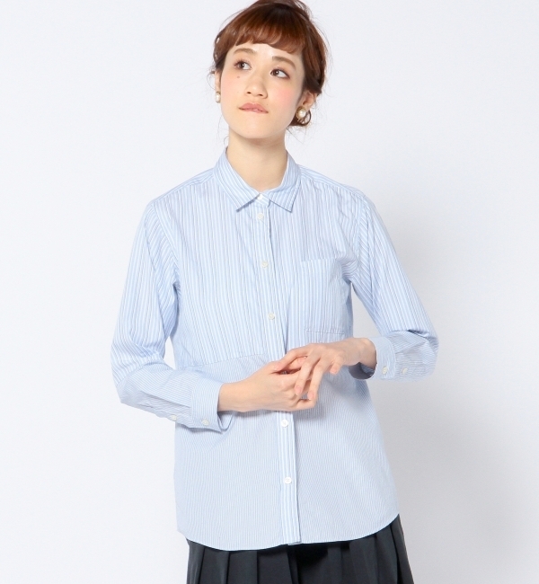 ストライプコンビシャツ/ AEBC STRIPE COMBI SHT
