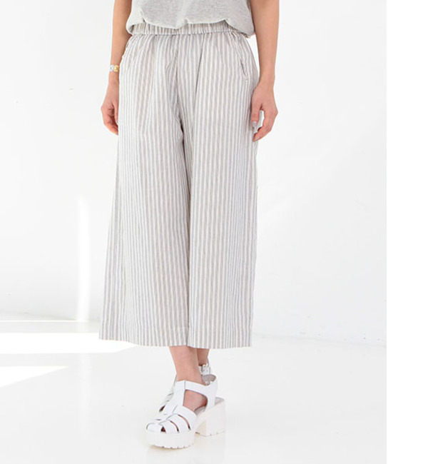 ストライプガウチョパンツ/AEBC STRIPE GAUCHO PT