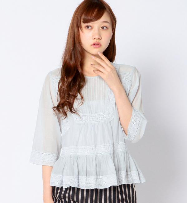 テープブラウス/AEFC LACE TAPE PACH BLUS