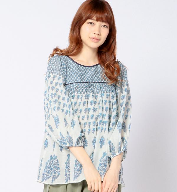 コットンボイルフラワープリントブラウス/AEBC C BOIL FLW PRT BLUS