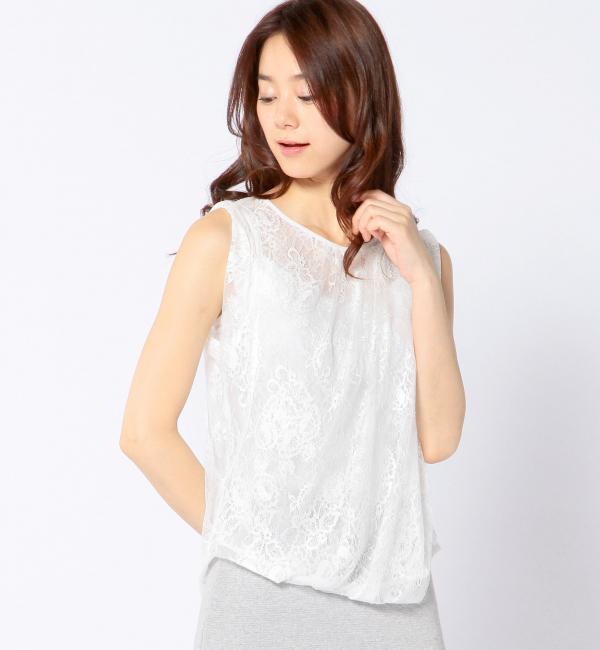 総レースノースリーブブラウス/AEFC FULL LACE NSL BLUS