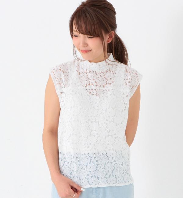 ハイネックレースプルオーバー/AEFC H/N LACE FS PO