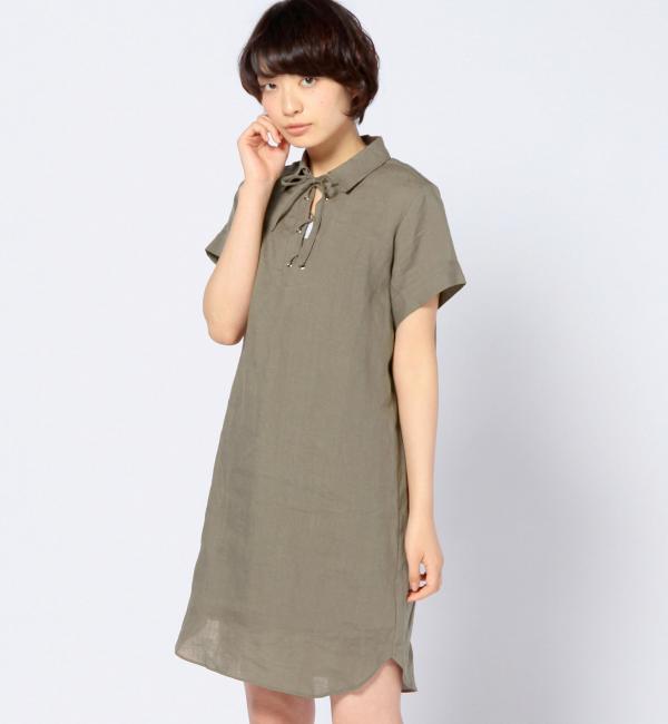 リネンレースアップチュニック/AEBC LI LACEUP TUNIC