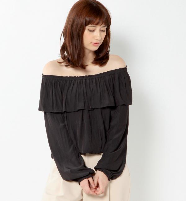 【アナザーエディション/Another Edition】 オフショルダーブラウス/AEFC OFF SHOULDER BL [送料無料]