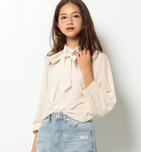 【アナザーエディション/Another Edition】 ジョーゼットボウタイブラウス/AEFC GGT BOWTIE BLUS [送料無料]