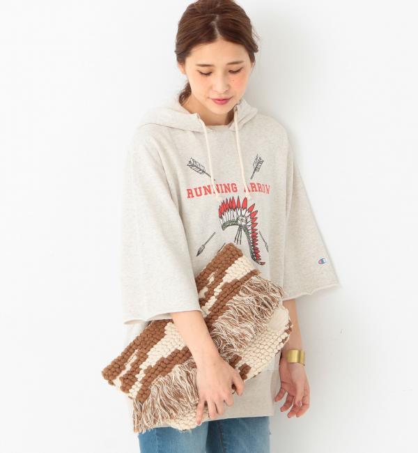 ジャカードフリンジクラッチバッグ/ AEBC JQ FRNG CLT