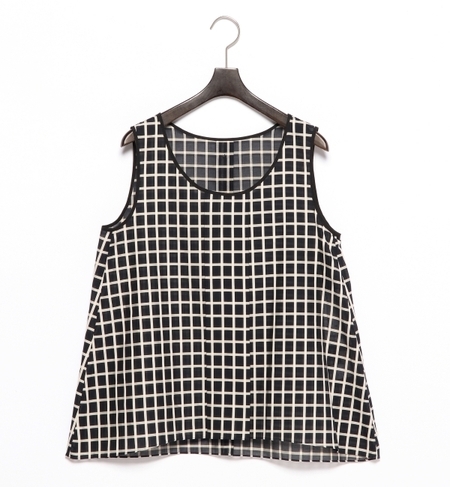 JCT C/PE チェック Aライン ブラウス