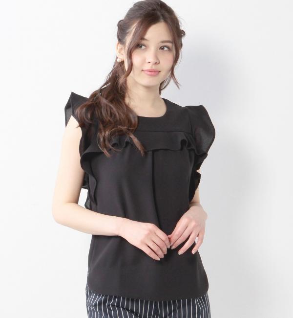 JCT PEメッシュ ムネ フリル C/N プルオーバー