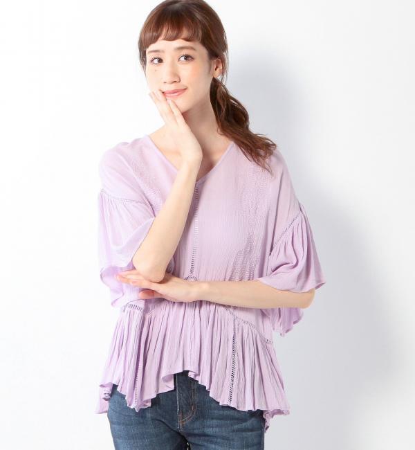 【ジュエルチェンジズ/Jewel Changes】 ★JC ヨウリュウ シシュウ LACE BL / レース / ブラウス [送料無料]