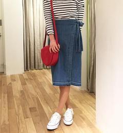 【ジュエルチェンジズ/Jewel Changes】 ★JC デニム リボンスカート [送料無料]