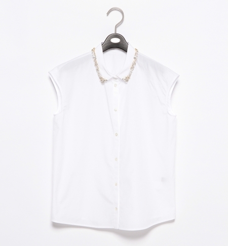 UAB エリビジュー キャップスリーブ シャツ