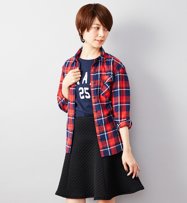 □UAW C FLN チェックシャツ