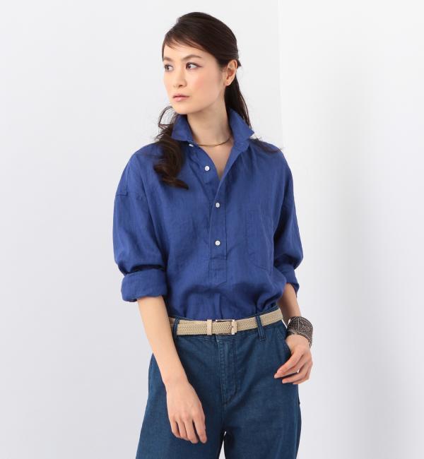 別注＜LE GLAZIK (ル・グラジック)＞ リネン スキッパーシャツ