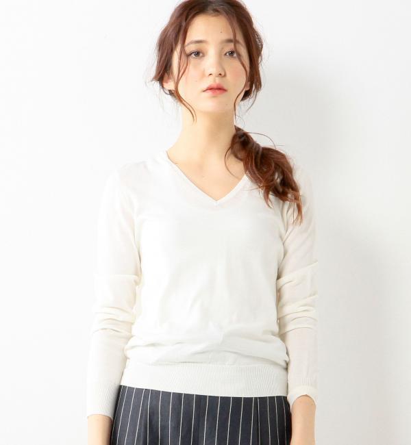 【ユナイテッドアローズ/UNITED ARROWS】 ○UAB C/SI Vネック ニット [送料無料]