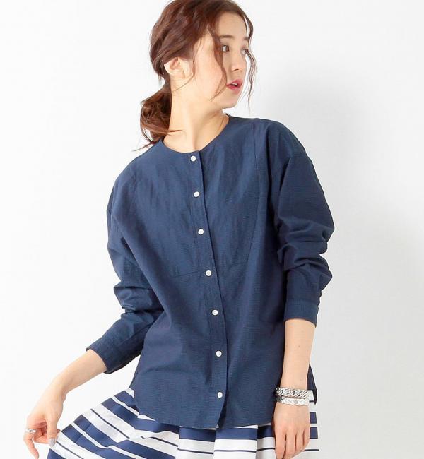 【ユナイテッドアローズ/UNITED ARROWS】 UAG ノーカラー シャツ [送料無料]