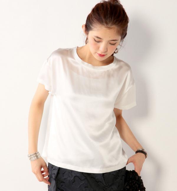 【ユナイテッドアローズ/UNITED ARROWS】 UBCE シルクサテン Tブラウス [送料無料]
