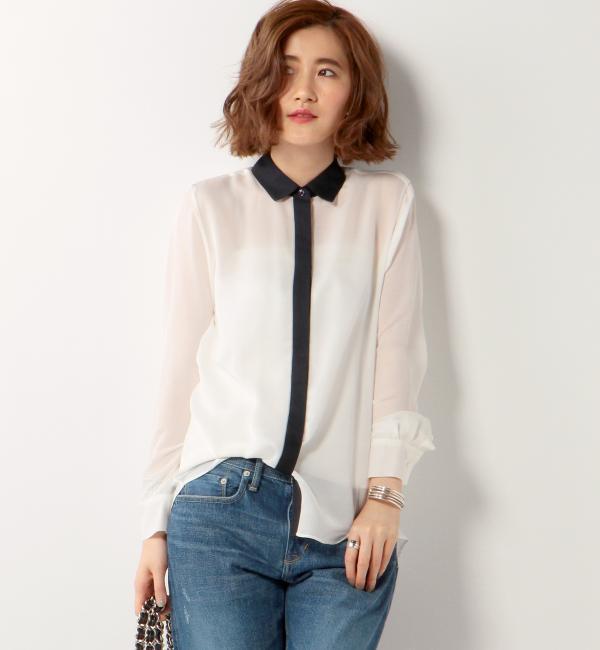 【ユナイテッドアローズ/UNITED ARROWS】 UBCE バイカラー シースルー シャツ [送料無料]