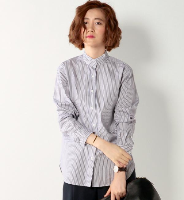 【ユナイテッドアローズ/UNITED ARROWS】 UGMM STRIPE スタンドカラー シャツ [送料無料]