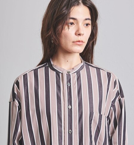 Ticca ティッカ ストライプ ノーカラー シャツワンピース United Arrows ユナイテッドアローズ の通販 アイルミネ