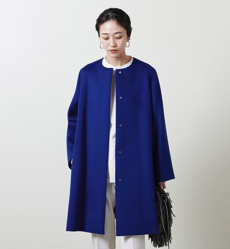 United Arrows Aライン ノーカラー ミドル丈 コート B United Arrows ユナイテッドアローズ の通販 アイルミネ