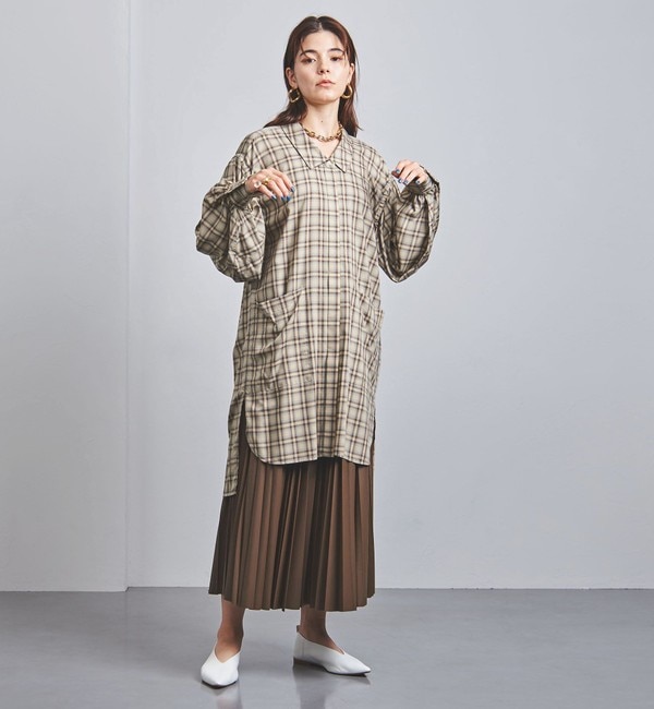 Elin エリン Plaid ドロースト シャツワンピース United Arrows ユナイテッドアローズ の通販 アイルミネ