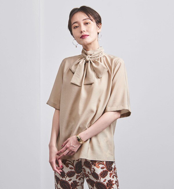 WEB限定】＜UNITED ARROWS＞RA/N/P ボウ ハイネック ブラウス|UNITED