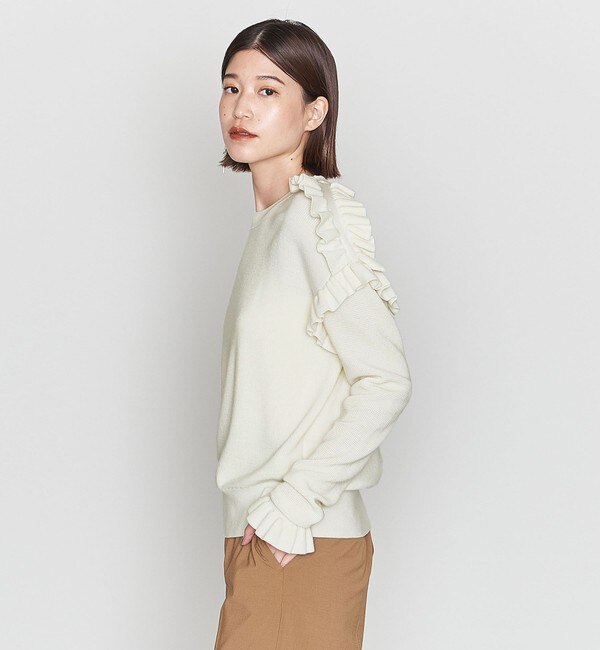 ASTRAET＞W アゼ フリル クルーネックニット|UNITED ARROWS