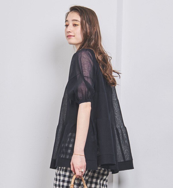 シアー ティアード パフスリーブニット|UNITED ARROWS(ユナイテッド 
