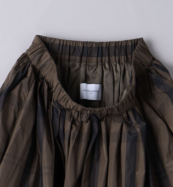 チェック タフタ ギャザースカート|UNITED ARROWS(ユナイテッド