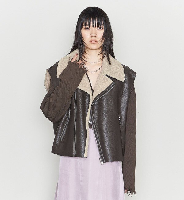 ASTRAET＞フェイクムートン Wライダース ベスト|UNITED ARROWS