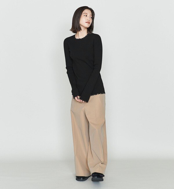 ASTRAET＞14G クラッシュ リブ クルーネックニット|UNITED ARROWS