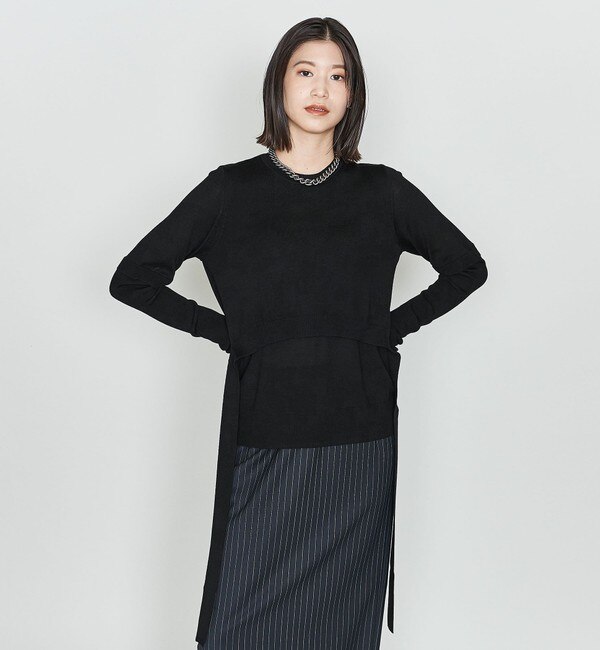 ASTRAET＞16G ベルト クルーネックニット|UNITED ARROWS(ユナイテッド