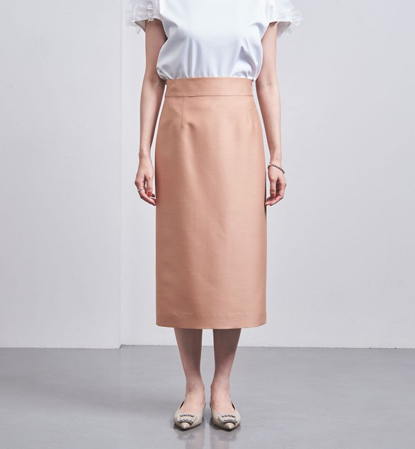 【新品】UNITED ARROWS ツイル ハイウエストタイトスカート グリーンスカート