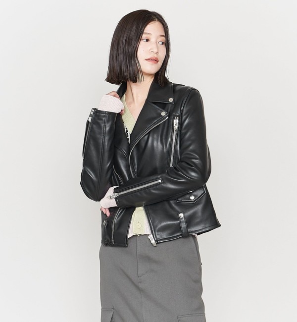 ASTRAET＞フェイクレザー ライダースジャケット|UNITED ARROWS ...