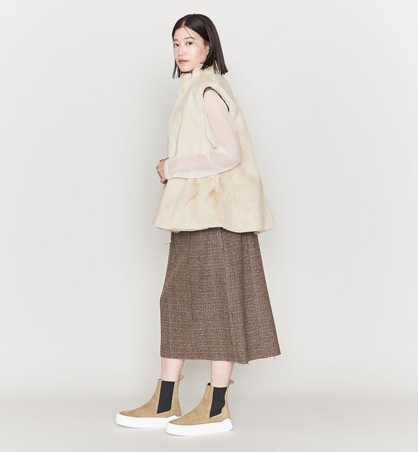 ASTRAET＞フレア フェイクファーベスト|UNITED ARROWS(ユナイテッド