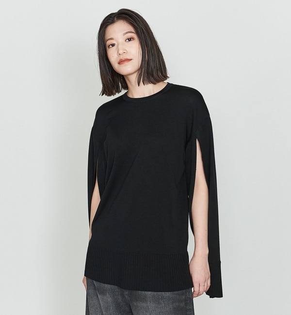 ASTRAET＞16G スリットスリーブ クルーネックニット|UNITED ARROWS