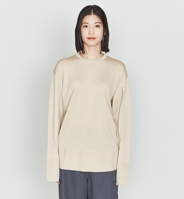 ASTRAET＞16G スリットスリーブ クルーネックニット|UNITED ARROWS