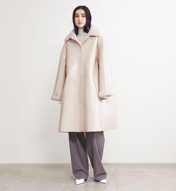 AEWEN MATOPH＞フェイクレザー×ボア リバーシブルコート|UNITED ARROWS ...