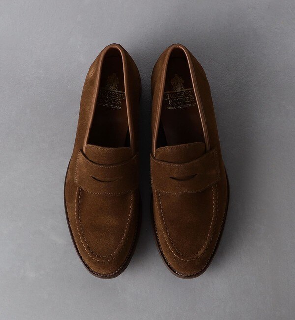 ＜CROCKETT&JONES＞ HARVARD2 SUEDE CITY SOLE/スエード ローファー