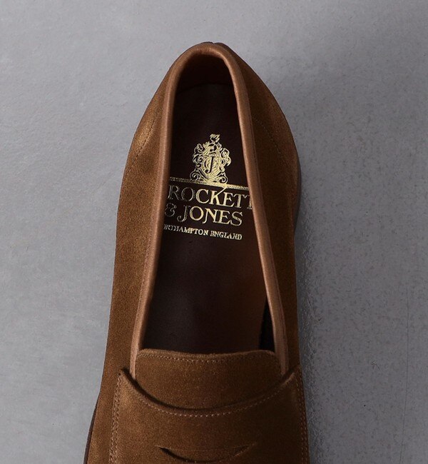 ＜CROCKETT&JONES＞ HARVARD2 SUEDE CITY SOLE/スエード ローファー