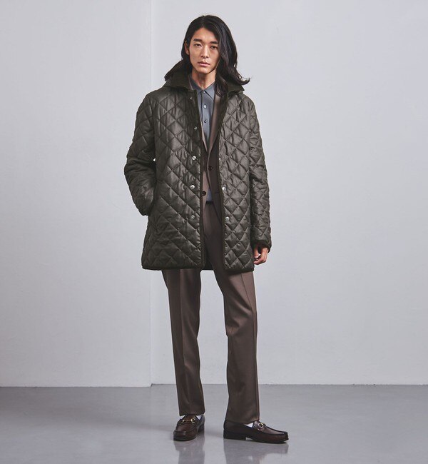 【別注】＜MACKINTOSH＞ CROCKETFORD/スタッドボタン キルティング フーデッドコート