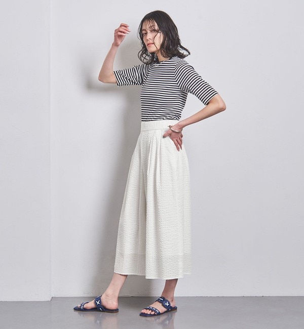 ワッフル クロップド パンツ WHITE|UNITED ARROWS(ユナイテッド