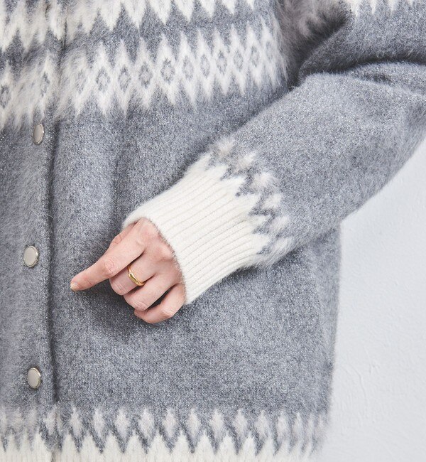 フォックスカシミヤ ジャカード クルーネック ニット （ニット・セーター）｜UNITED ARROWS / ユナイテッドアローズ ファッション通販  タカシマヤファッションスクエア